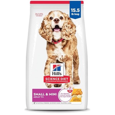 Small & Mini Breed Senior Dog Food, Chicken & Rice, 15.5 lb