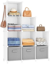 Closet Organizers and Storage, 9 Cube Storage Organizer, Portable Closet Orga...