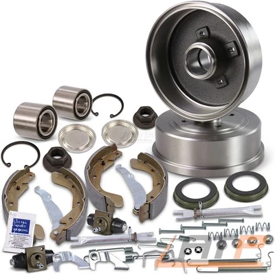 2x BREMSTROMMEL +BREMSBACKEN +BREMSZYLINDER +RADLAGER HINTEN FÜR OPEL CORSA C - Bild 1 von 4