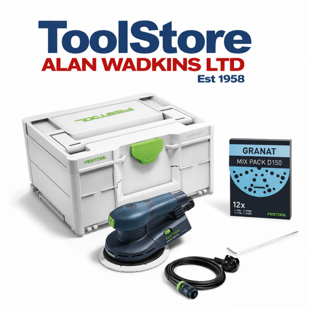 Festool 150mm Eccentric Sander ETSEC150/5 EQ-PLUS 240V UK Plug Systainer 576332