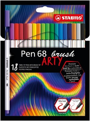 STABILO Pinselstift Pen 68 brush ARTY Edition 18er Etui
