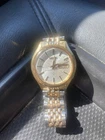 Seiko Automatic 17 Jewels Men’s Vintage Gold Plated Day-Date Watch, Runs Good
