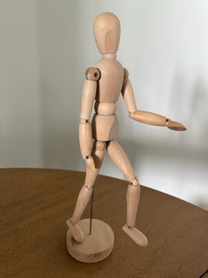 IKEA GESTALTA Natural Wood 13'' Artist's Posable Jointed Figure Sketch Model