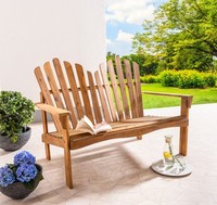 Modernen 2-Sitzer Adirondack-Gartenbank 125 X 80 X 94 Cm