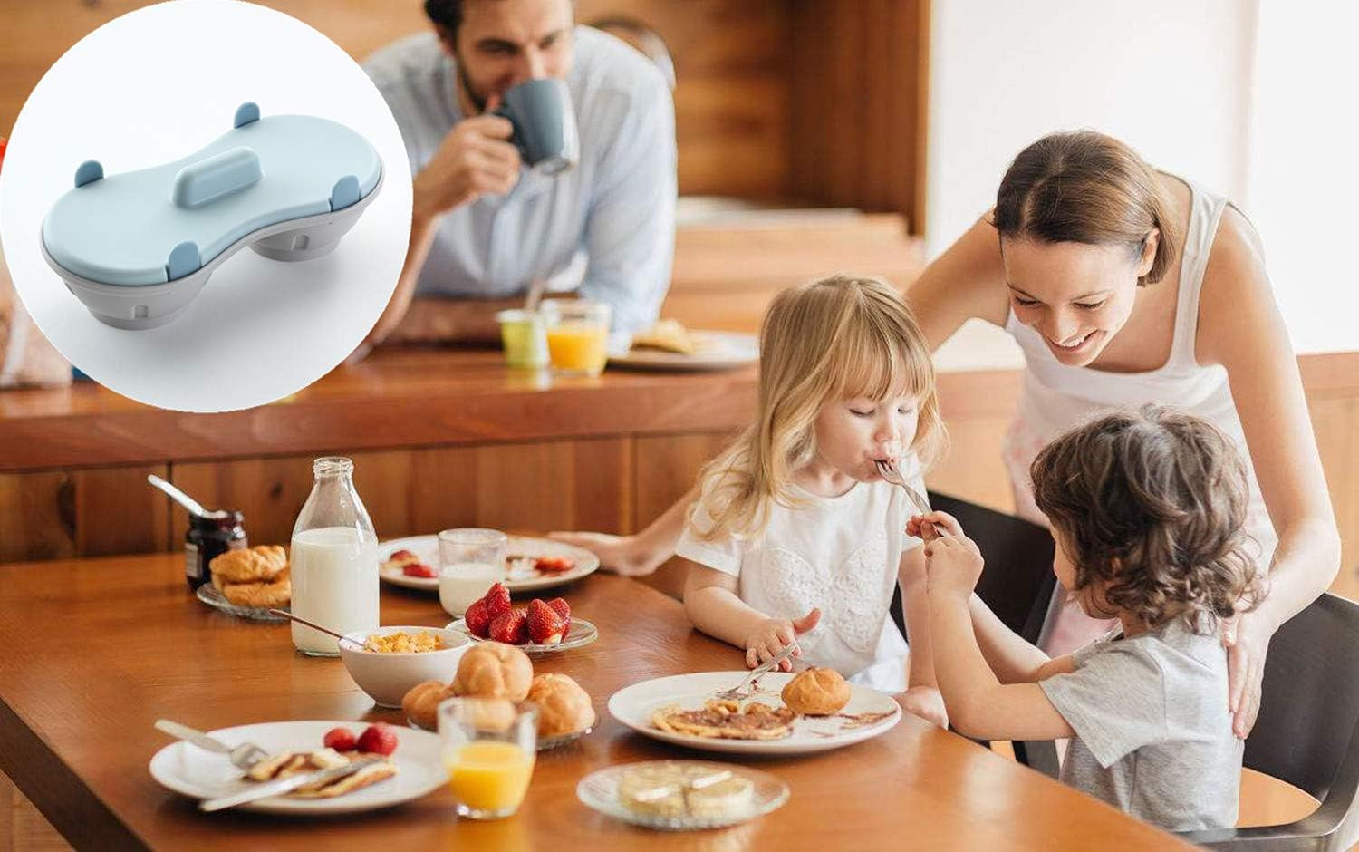 Egg Poacher Microwavable, Egg Steam with Measure Cup Dishwashable, Egg Maker Poa