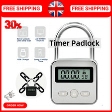 Temporary Timer Padlock Electronic Smart Time Lock LCD HD Super Long Standby