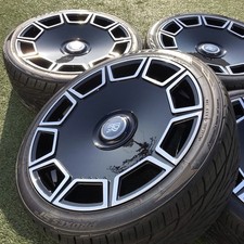 24 ROLLS ROYCE CULLINAN RIMS TIRES KOKO BLACK POLISHED WHEELS 24 INCH