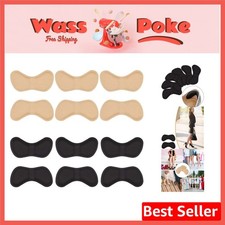 Durable Self-Adhesive Heel Cushion Pads - 6 Pairs for Loose Shoes  Active Wear