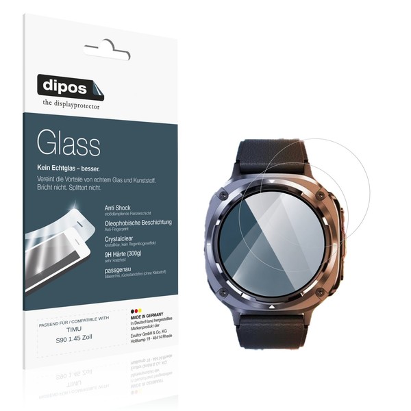2X Schutzfolie FüR Timu S90 1.45 Zoll - Anti-Shock 9H Folie Dipos Glass-image