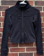 Ivivva by Lululemon Girls Jacket size 10 Perfect Your Practice  Track Black