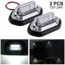 2-10x Universal Led License Plate Tag Tail Light For Car Truck Trailer 12-24v