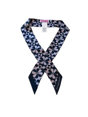 NWOT KATE SPADE CLOVER SILK SKINNY SCARF LINKED