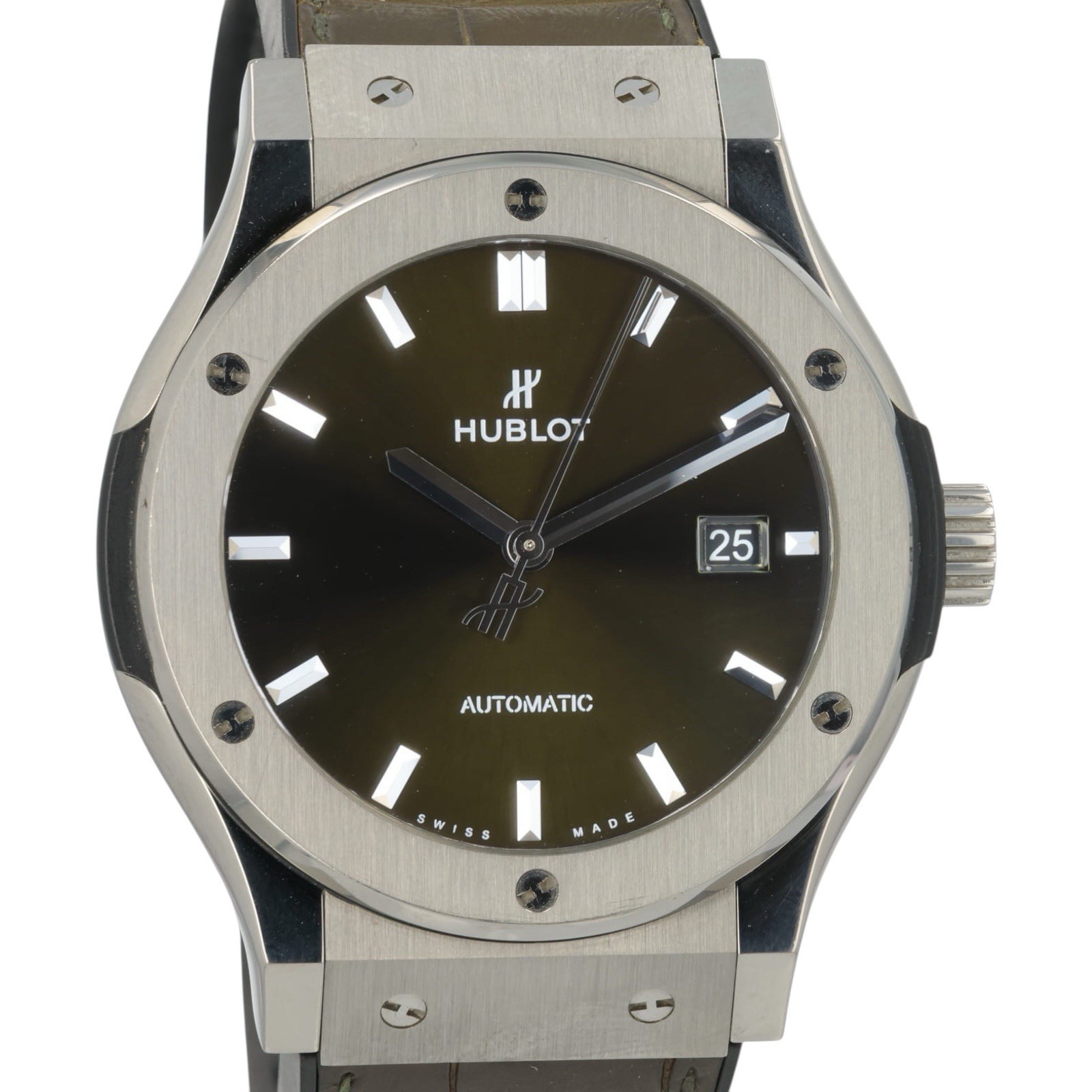 Hublot Classic Fusion Titanium Green Dial 42mm Automatic Mens 542.NX.8970.LR