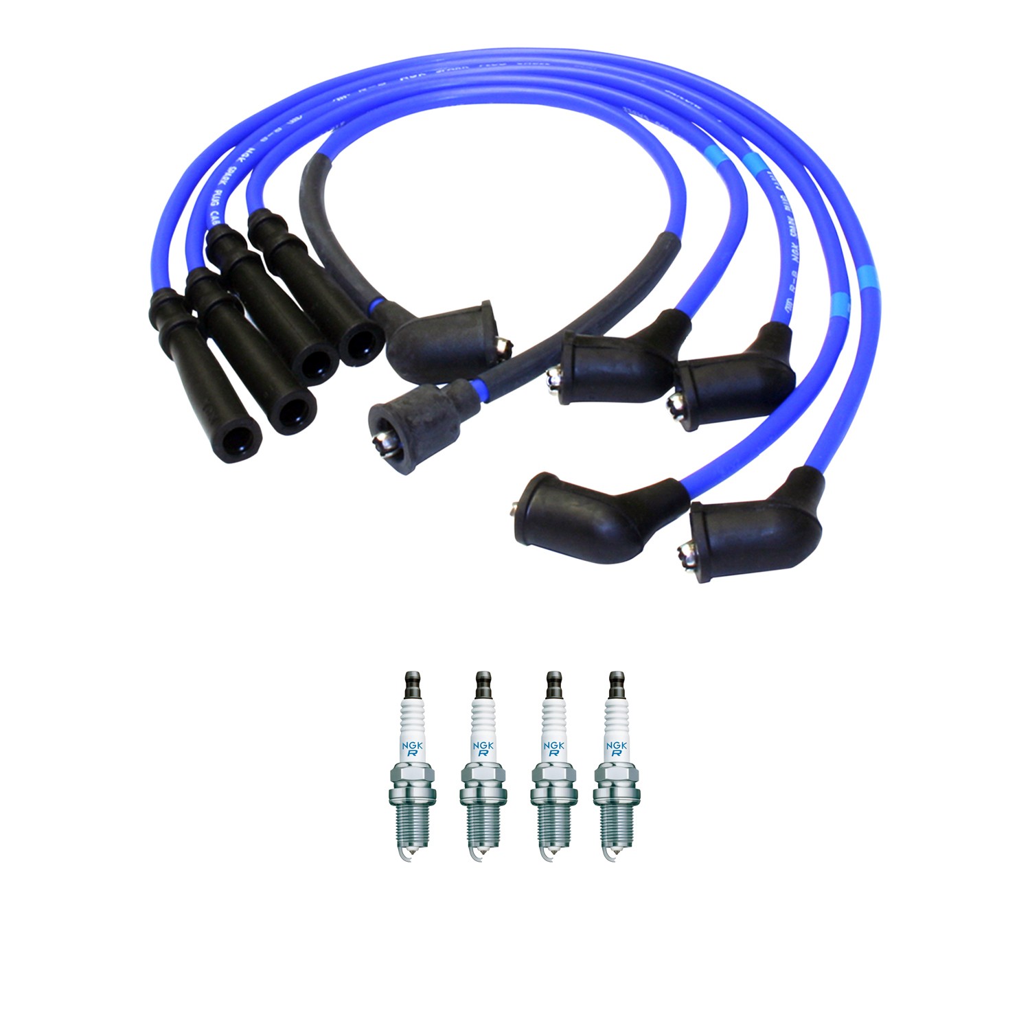 NGK 7mm Wire Set 4 Platinum Spark Plug Kit For Mazda MX-3 1.6 L4 W/ Gap 0.044
