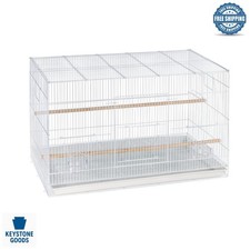 White Stackable Metal Flight Bird Cage for Finches Small Birds
