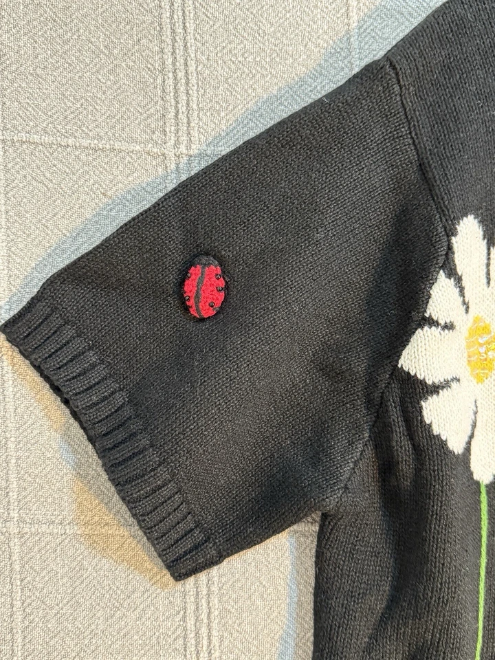 The Quacker Factory Ramie Sweater Cardigan Size 1X Spring Theme - Image 3 of 4