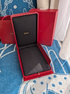 Authentic Cartier Large XL Double Slit Necklace Pendant box with