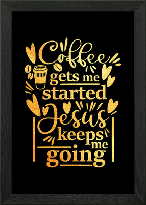 Goldene christliche Zitate gerahmtes Wandbild Poster Leinwanddruck Bild