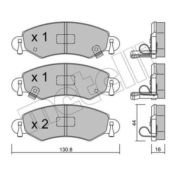 Metelli BremsbeläGe Bremsbelegsatz Vorne FüR Opel Agila (A) Suzuki Wagon R+-image