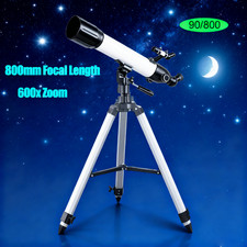 800mm Astronomical Telescope, 90mm Aperture Full Kit with Tripod  Phone Adapter