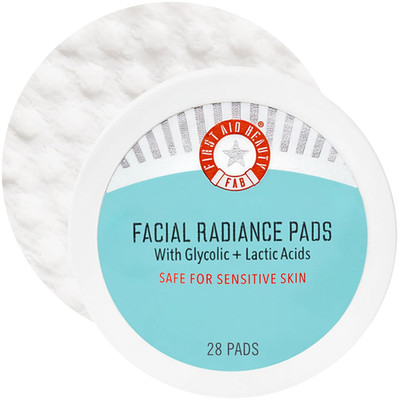 First Aid Beauty Facial Radiance Pads AHA Exfoliating 28ct Travel