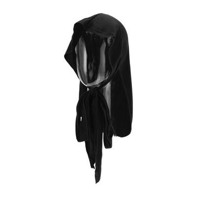 Radmütze Nackenschutz, Samtfutter schwarz, 28x100 cm