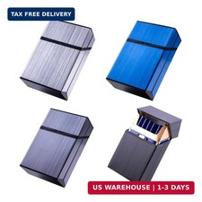 4 Pack Aluminum Cigarette Case Metal Cigarette Hard Box Holder for Men and Women