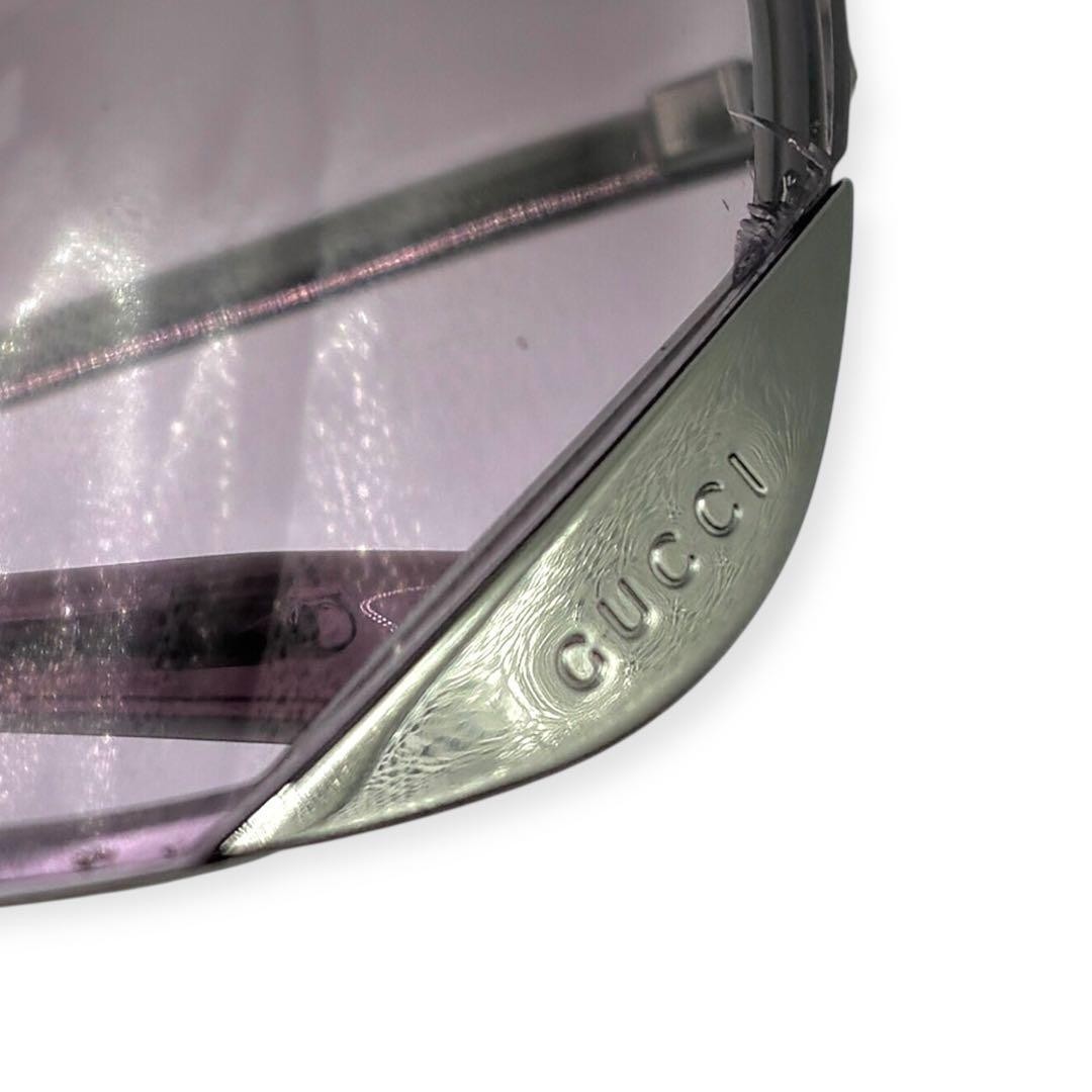 GUCCI Aviator Sunglasses with Logo Engraving Metal Frame thumbnail 5