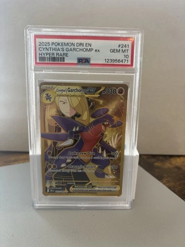 Pokémon TCG Destined Rivals Cynthia's Garchomp EX 241/182 Psa 10