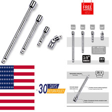 4 Piece 38 Drive Extension Bar Set 38 Drive Socket Extension Set Includes 4 Piece 38 Drive Extension Bar Set 38 Drive Socket Extension Set Includes
