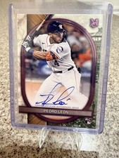 2025 Topps Museum Collection - Archival Autographs Pedro Leon #AA-PL Gold /99 RC