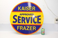 2004 Signpast Kaiser Frazer Approved Service 25 12 Metal Sign