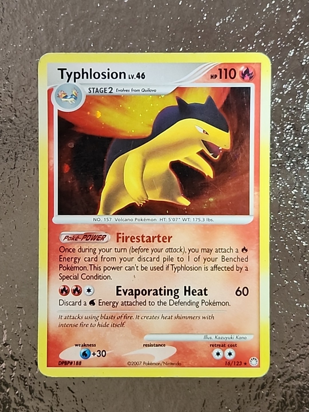 Pokémon Typhlosion TCG Mysterious Treasures Holo Card 16/123 Rare