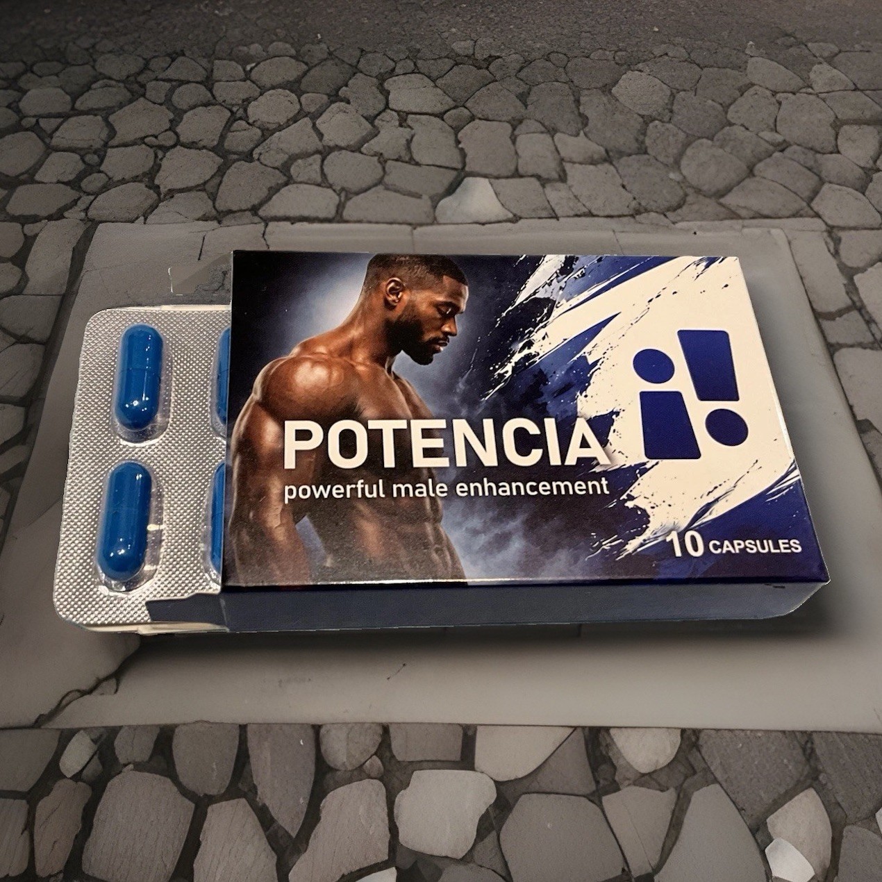 Potencia!! Powerful Male Enhancement 10 Blue Capsules Chew Alternative