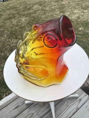 Blenko 7921 Glass Frog Vase Toad