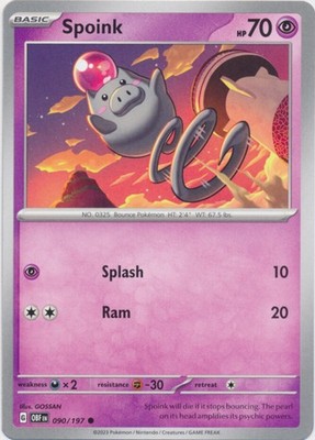 Spoink - 090/197 - Common - Near Mint