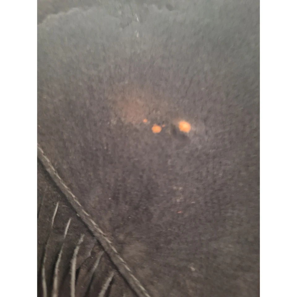 Chaqueta De Colección Scully Cuero Negro Western Recortado Delantero Abierto Talla 8 (M) Foto 4 de 4