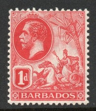 Barbados 1912 1d Scarlet SG 172a Mint. (R4396)
