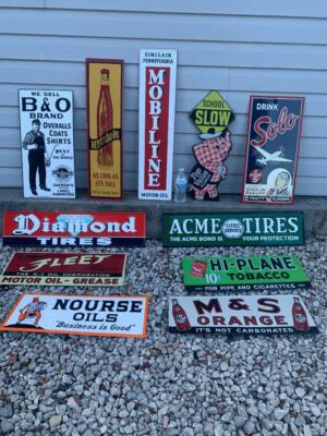 Antique Vintage Old Style Metal Signs Gas Oil Soda Mix/Match 10 | eBay