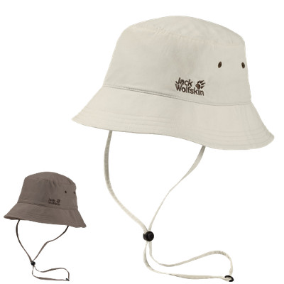 Jack Wolfskin Bucket Hat w Chin Strap Supplex Sun Hat Fishing Hiking UV Protecti