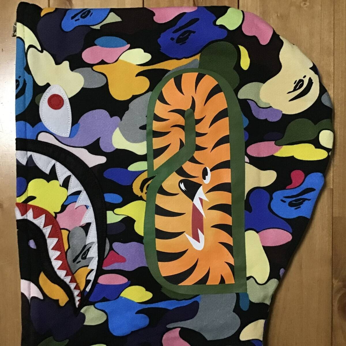 BAPE Multi camo WGM shark full zip hoodie A Bathing Ape Size S | eBay