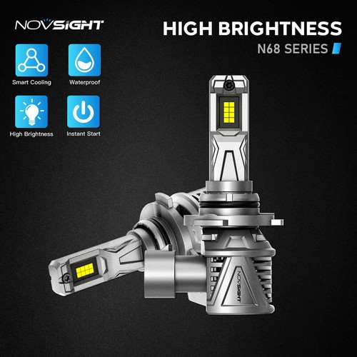 NOVSIGHT H11 9005 LED Headlight High Low Beam Bulbs Super Bright 15000LM 6500K - Picture 8 of 13