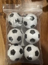Replacement Foosballs- Soccer Ball Style- Set of 6