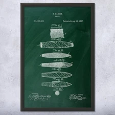 Cigar Patent Wall Art: Smoking Gifts, Home Bar Decor, Tobacco Farmer, Dad Gifts