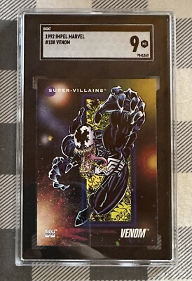 1992 Impel Marvel Universe Venom #108 Super Villains Spider-Man SGC 9 Mint