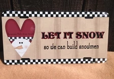 Let It Snow Build Snowmen Holiday Xmas Novelty License Plate Car Auto Truck