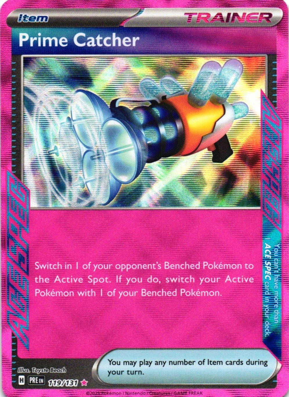 Prime Catcher 119/131 PRE EN-Prismatic Evolutions Ace Spec Holo Pokemon Card
