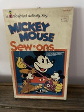 Mickey Mouse Sew Ons Colorforms Craft Kit Vintage