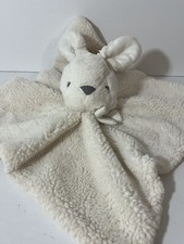 Little Miracles Cream and Grey Bunny Lovey Security Blanket 2018