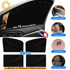 4X Magnetic Car Window Sun Shade - Front Rear Side UV Protection Shield  US